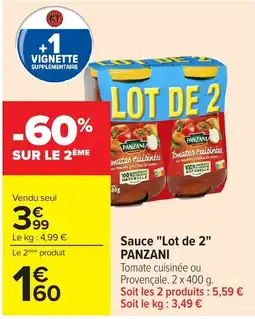 Carrefour Market PANZANI Sauce offre