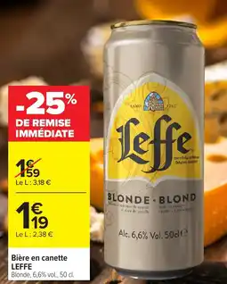 Carrefour Market LEFFE Bière en canette offre