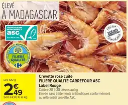 Carrefour Crevette rose cuite offre