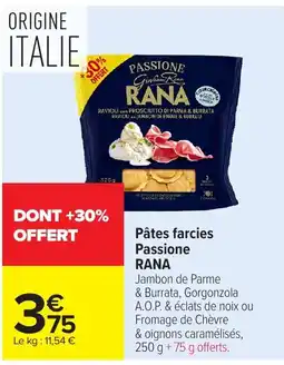Carrefour Market Passione RANA Pâtes farcies offre