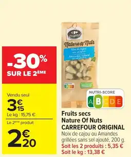 Carrefour Nature Of Nuts CARREFOUR ORIGINAL offre