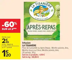 Carrefour Market LA TISANIÈRE Infusion offre