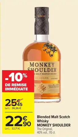 Carrefour Market MONKEY SHOULDER Blended Malt Scotch Whisky offre