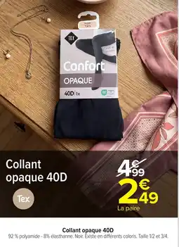 Carrefour Market Tex Collant opaque 40D offre