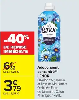 Carrefour Lenor Adoucissant concentré offre