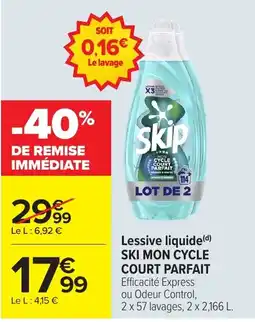 Carrefour Skip Lessive liquide offre