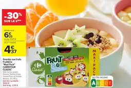 Carrefour Fruit&Cie Gourdes aux fruits offre