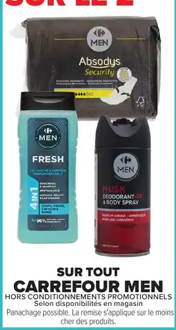 Carrefour Market CARREFOUR MEN Absodyss Security offre
