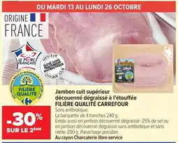 Carrefour Jambon cuit supérieur offre