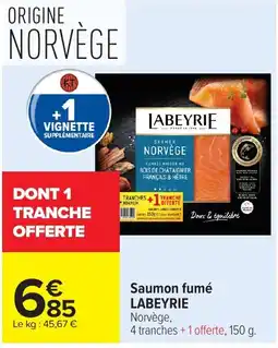 Carrefour Market LABEYRIE Saumon fumé offre