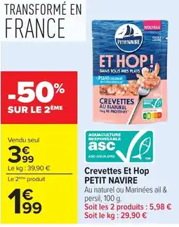 Carrefour Market PETIT NAVIRE Crevettes Et Hop offre