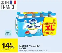 Carrefour LACTEL Lait U.H.T. "Format XL" offre