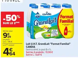 Carrefour CANDIA GrandLait offre