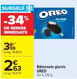 Carrefour OREO Bâtonnets glacés offre