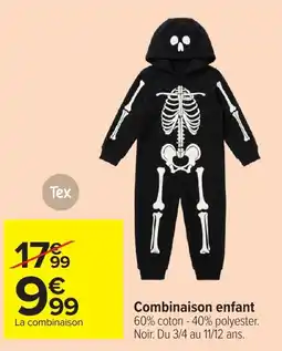Carrefour Tex Combinaison enfant offre