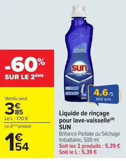 Carrefour Market SUN Liquide de rinçage offre