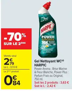 Carrefour Market HARPIC Gel Nettoyant WC offre