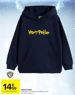 Carrefour Harry Potter Sweat enfant offre
