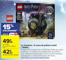 Carrefour Market LEGO Harry Potter Le chaudron : le cours de potions caché offre