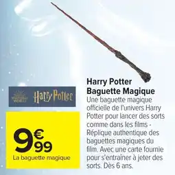 Carrefour WIZARDING WORLD Harry Potter Baguette Magique offre