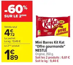 Carrefour Nestlé Mini Barres Kit Kat offre