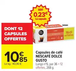 Carrefour NESCAFÉ DOLCE GUSTO offre