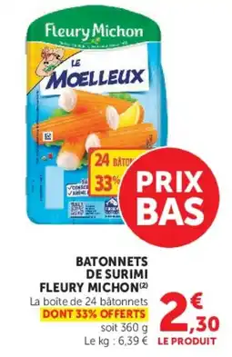 Super U Fleury Michon Batonnets de surimi offre