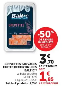 Super U Baltic Crevettes sauvages offre
