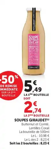 Super U GIRAUDET SOUPES Butternut et Comté offre