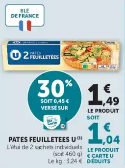 Super U U PATES FEUILLETEES offre