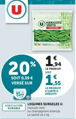 Super U U Haricots verts offre