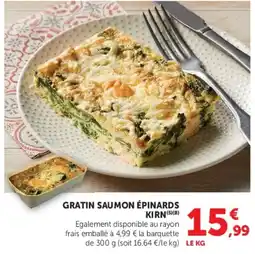 Super U KIRN GRATIN SAUMON ÉPINARDS offre