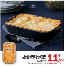 Super U AGIS Lasagnes saumon épinards et ricotta offre