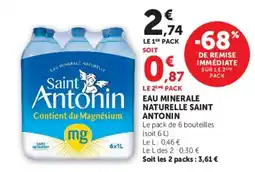 Super U Saint Antonin Eau minérale naturelle offre