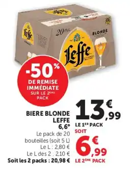 Super U Leffe Bière blonde offre