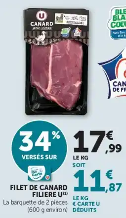 Super U CANARD FILET DE CANARD offre