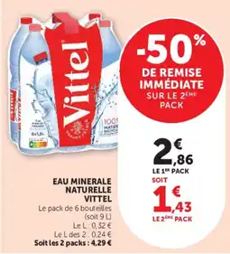 Super U Vittel Eau minérale naturelle offre