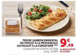 Super U TRESSE JAMBON EMMENTAL offre