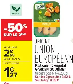 Carrefour Garden Gourmet Nuggets Soja et blé offre