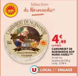 Super U Marie Harel Camembert de Normandie AOP offre