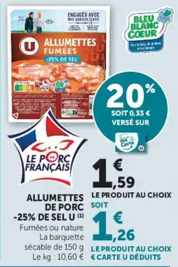 Hyper U U Allumettes fumées offre