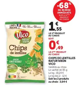 Hyper U Vico Chips de lentilles offre