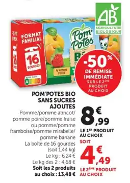 Hyper U Pom'Potes Bio offre