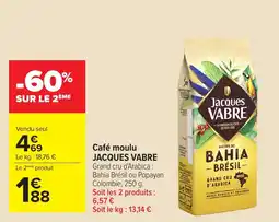Carrefour Jacques Vabre Café moulu offre