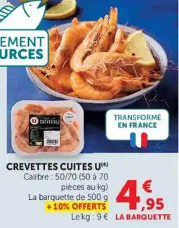 Hyper U CREVETTES CUITES U(4) offre