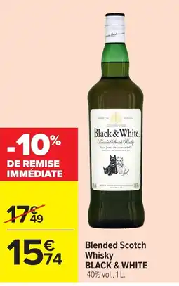 Carrefour Black & White Blended Scotch Whisky offre