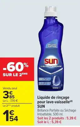 Carrefour SUN Liquide de rinçage pour lave-vaisselle offre