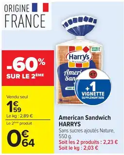 Carrefour Market HARRYS American Sandwich offre