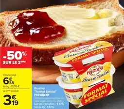 Carrefour Market PRÉSIDENT Beurre Tendre offre