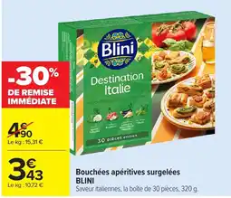 Carrefour Market Blini Bouchées apéritives surgelées offre